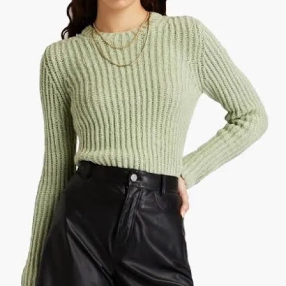 Vince Crimped Crewneck Cotton Sweater XS NWT